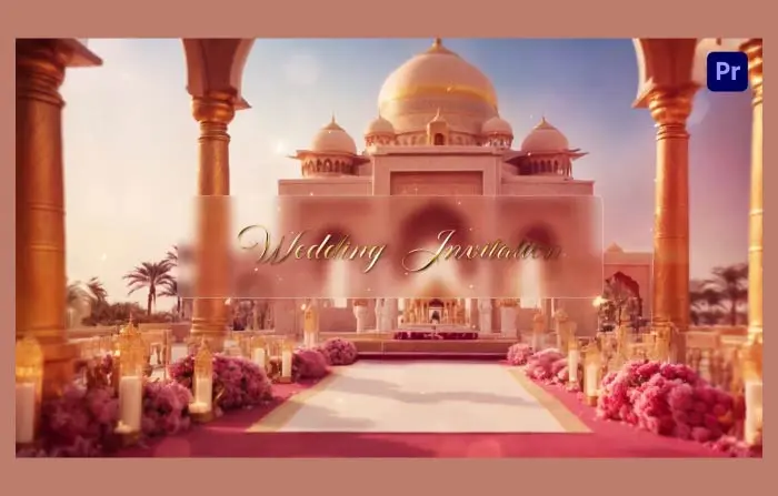 Custom Arabic 3D Wedding Invitation Slideshow